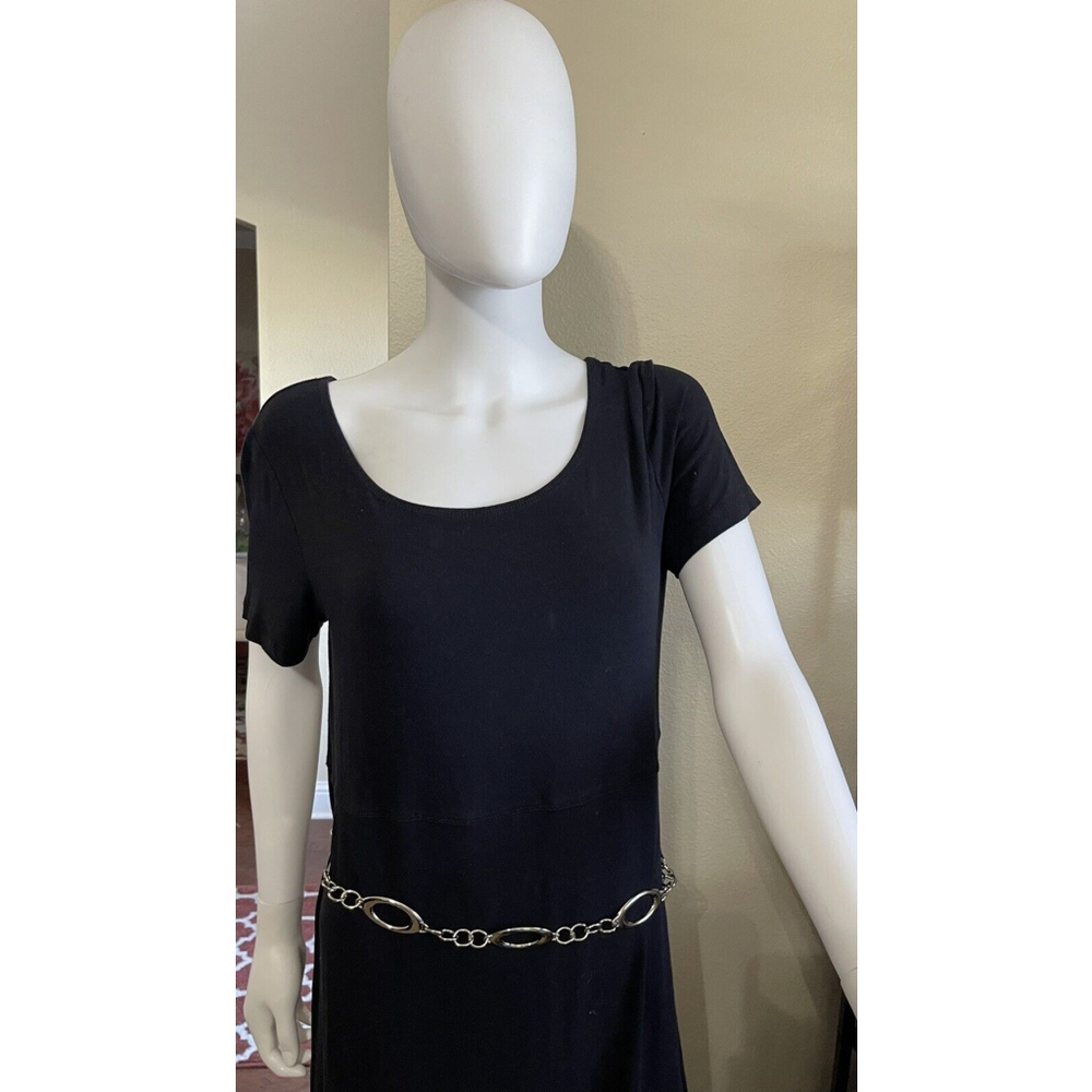 FOSSIL VTG Polished Silver Tone 34”-45” Oval Link Chunky Retro Belt/Necklace